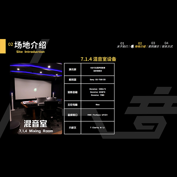 各录音棚实景